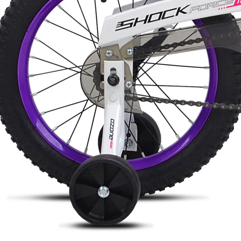 16" Ozone 500 Shock Force Purple, Replacement Training Wheel (Set)