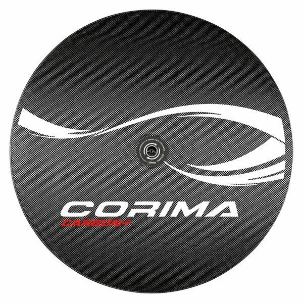 Corima Lenticular Carbon Tubular Disc Brake Wheel (Black/White Decal)