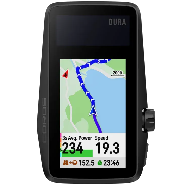 Coros Dura Solar GPS Bike Cyclocomputer (Black)
