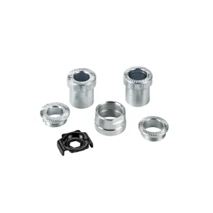 Elite Knurled Thru Axle Adaptor (Silver)