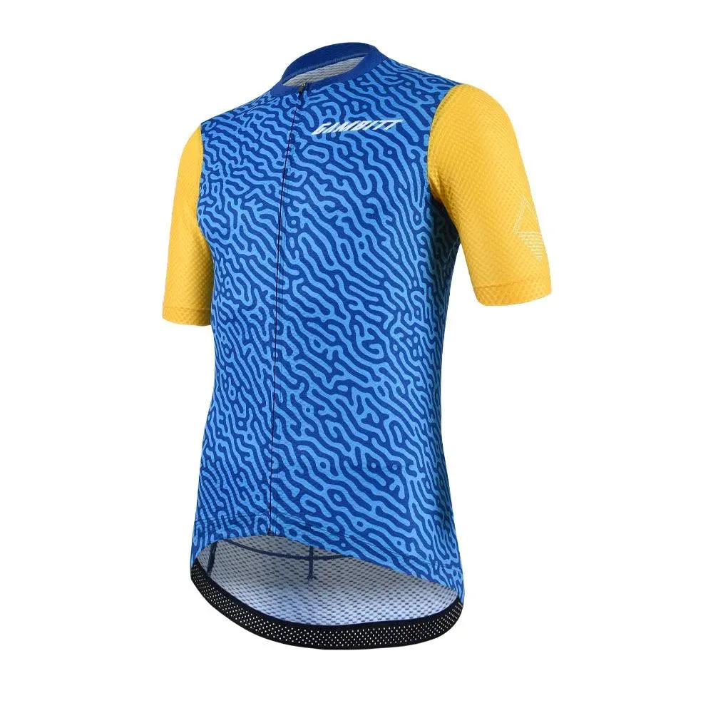 Gambitt Raptor 7 Mens Cycling Jersey (Fluo Yellow Trail)