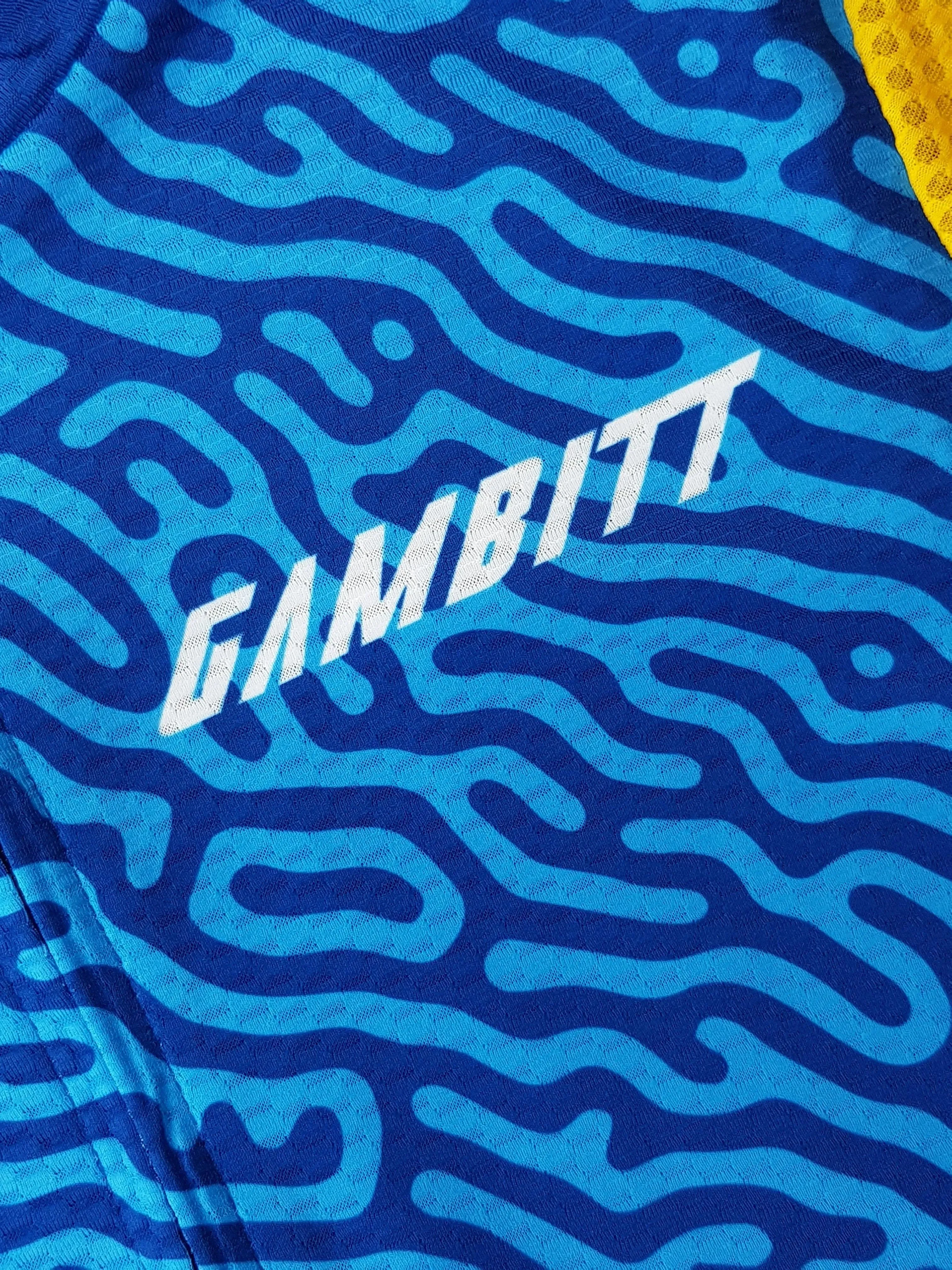 Gambitt Raptor 7 Mens Cycling Jersey (Fluo Yellow Trail)
