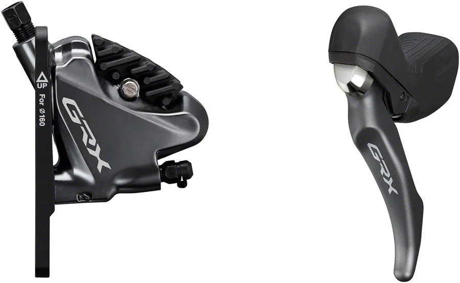 GRX ST-RX810-LA/BR-RX810 Disc Brake Lever/Drop Bar Seatpost Remote - Front Hydraulic Flat Mount Resin Pads BLK