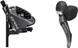 GRX ST-RX810-LA/BR-RX810 Disc Brake Lever/Drop Bar Seatpost Remote - Front Hydraulic Flat Mount Resin Pads BLK