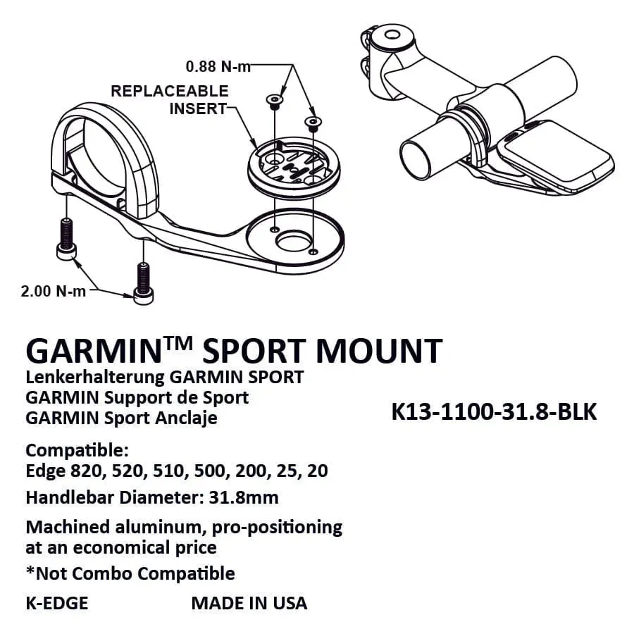 K-Edge Garmin Sport Mount