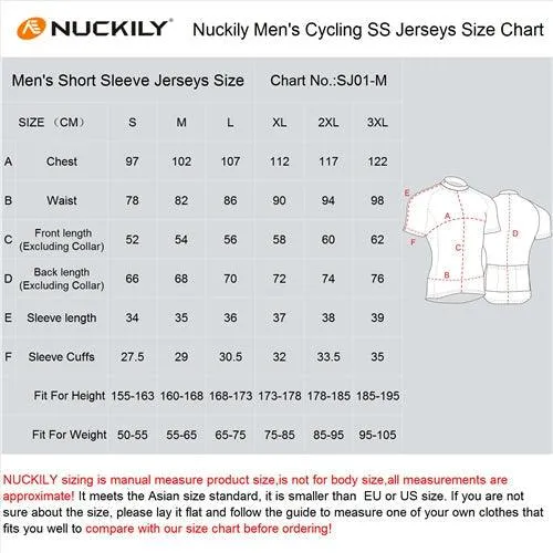 Nuckily MA032 Men's Cycling Jersey (Dark Grey)