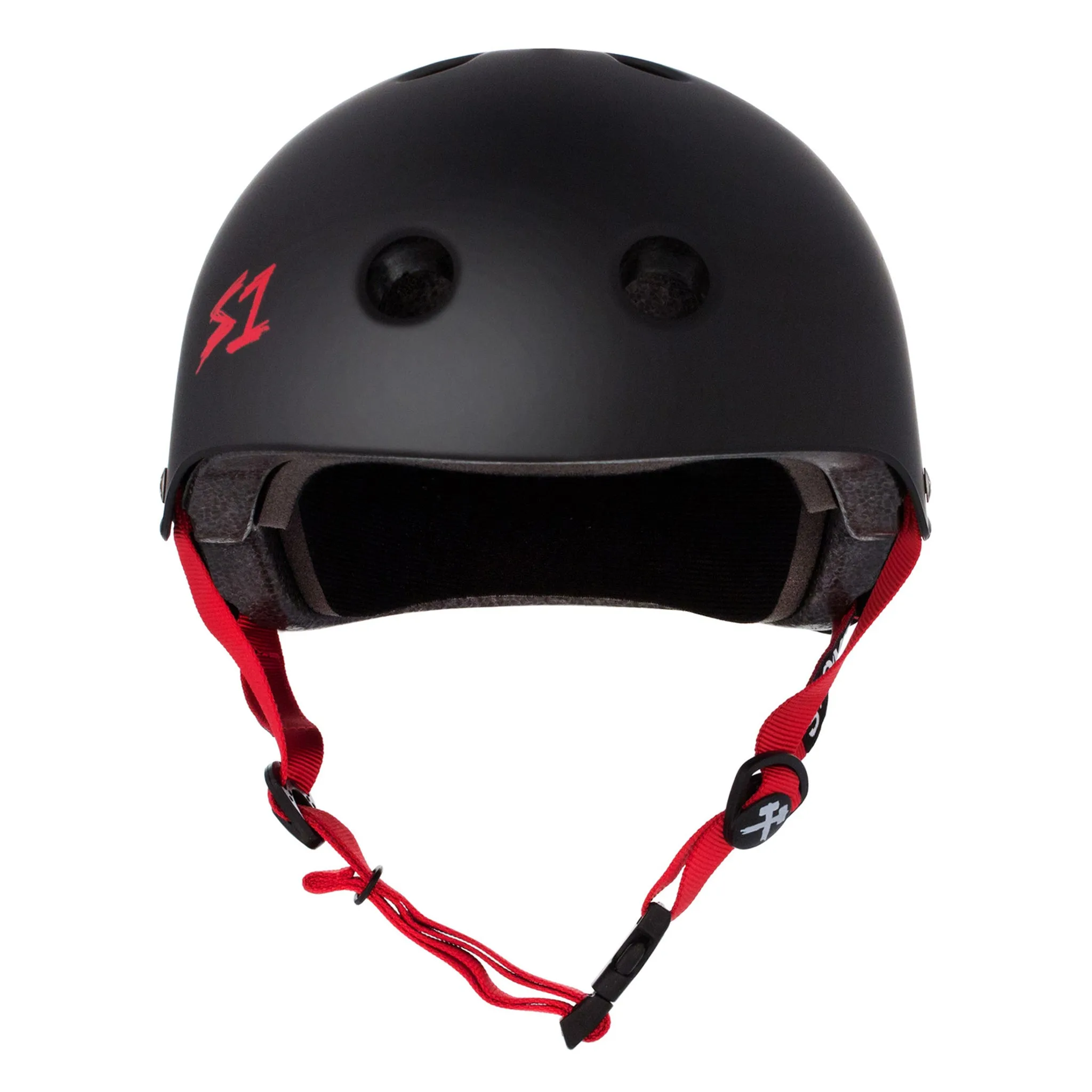 S1 Lifer Helmet - Black Matte W/ Red Straps Se Bikes