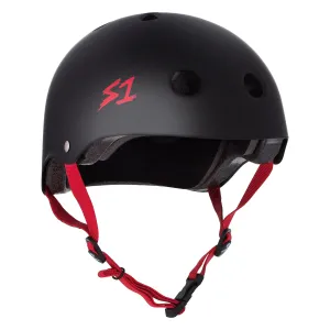S1 Lifer Helmet - Black Matte W/ Red Straps Se Bikes
