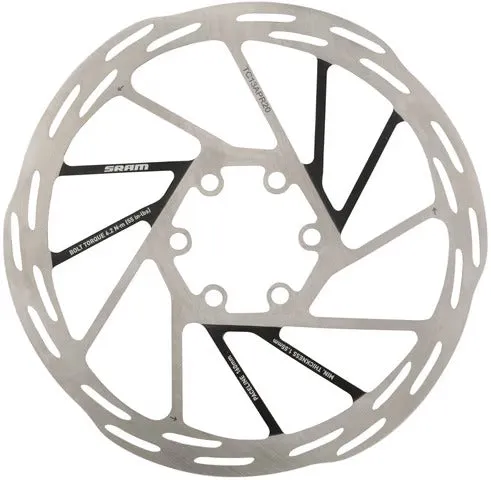SRAM eTap AXS Paceline 6 Bolt Disc Brake Rotor (Black/Silver)