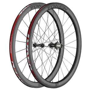 Token Resolute C45R Carbon Tubeless Ready Rim Brake Wheel - Shimano/Sram (Black)