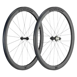 Token Resolute C45R Carbon Tubeless Ready Rim Brake Wheel - SRAM/Shimano (Black)
