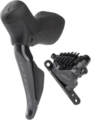 Ultegra ST-R8170E Di2 Shift/Brake Lever BR-R8170 Hydraulic Disc Brake Caliper - Left/Front 2x Flat Mount BLK