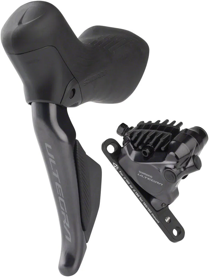 Ultegra ST-R8170E Di2 Shift/Brake Lever BR-R8170 Hydraulic Disc Brake Caliper - Left/Front 2x Flat Mount BLK