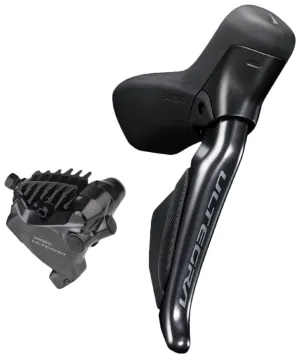 Ultegra ST-R8170F Di2 Shift/Brake Lever BR-R8170 Hydraulic Disc Brake Caliper - Right/Rear 12-Speed Flat Mount BLK
