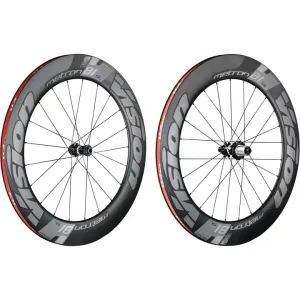 Vision Metron 81 SL Carbon Tubeless Ready Disc Brake Wheel - Shimano (Black/Red)