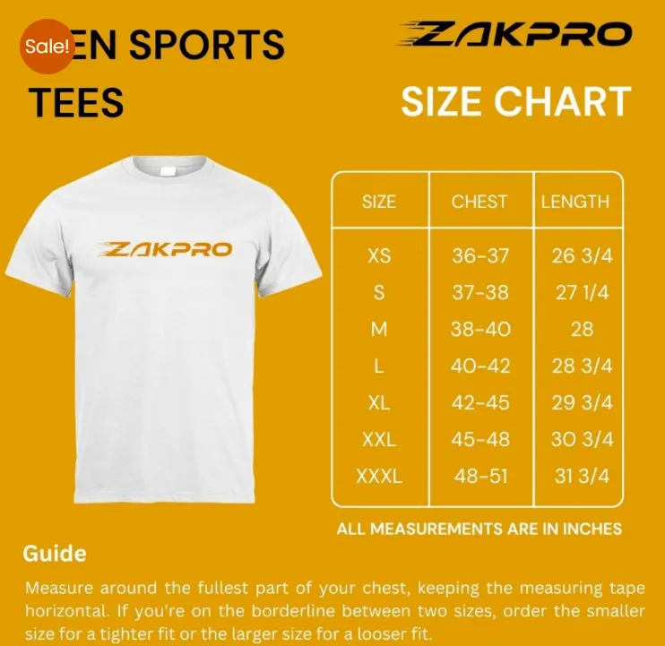 Zakpro Sports Men's Running T-Shirt (Ride-O-Range)