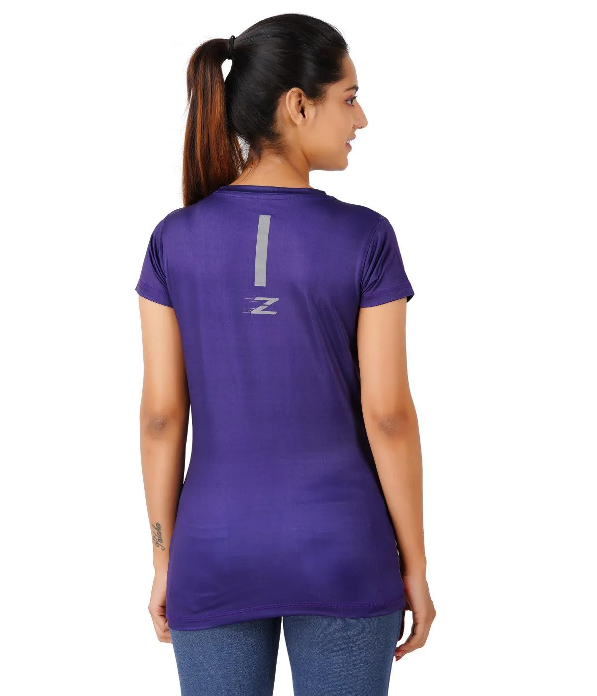 Zakpro Sports Women's Running T-Shirt (Purple Wave)